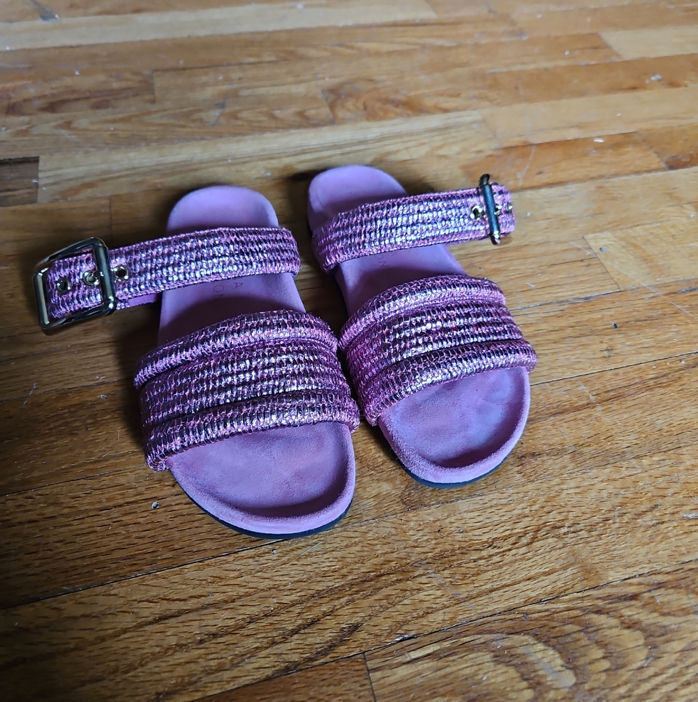 Bettina VERMILLON Buenavista Metallic  Raffia Sandle